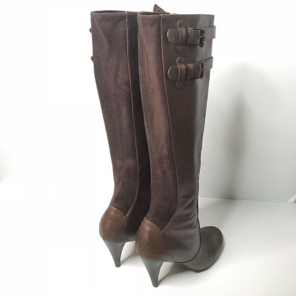 Cole Haan Sz 7.5 Brown Leather Heeled Boot - Picture 4 of 7